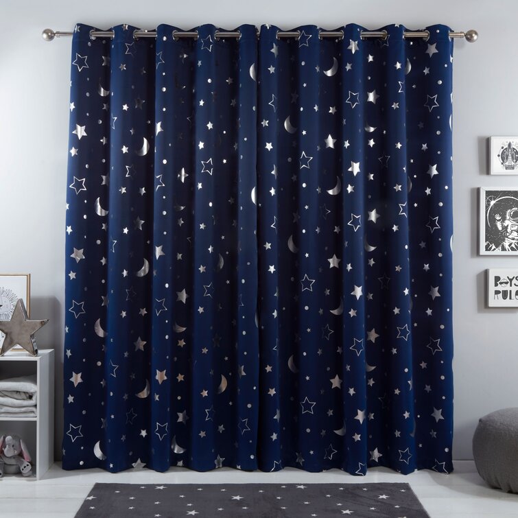 Saucier Polyester Room Darkening Grommet / Eyelet Curtain Pair