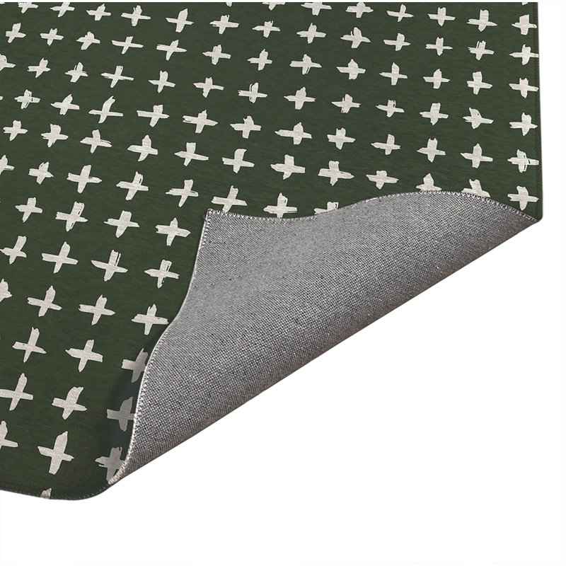 Tapis de cuisine anti-dérapant léger Check, Rectangle 4pi x 6 pi, Chimichurri