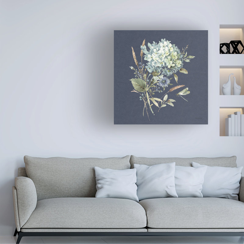 «Bohemian Blue 03 On Blue» par Lisa Audit, reproduction d'art sur toile tendue, H 35 po x l 35 po x p 2 po