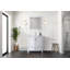 Meuble-lavabo gris foncé 30 po X P 22 po D, avec plateau en quartz blanc-117843667