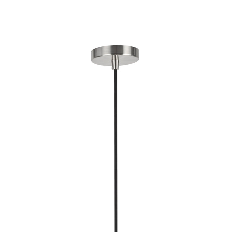 Luminaire suspendu cylindrique 1 lumière Kaylien, Noir, 12,5 po: H 6 po x l 6 po