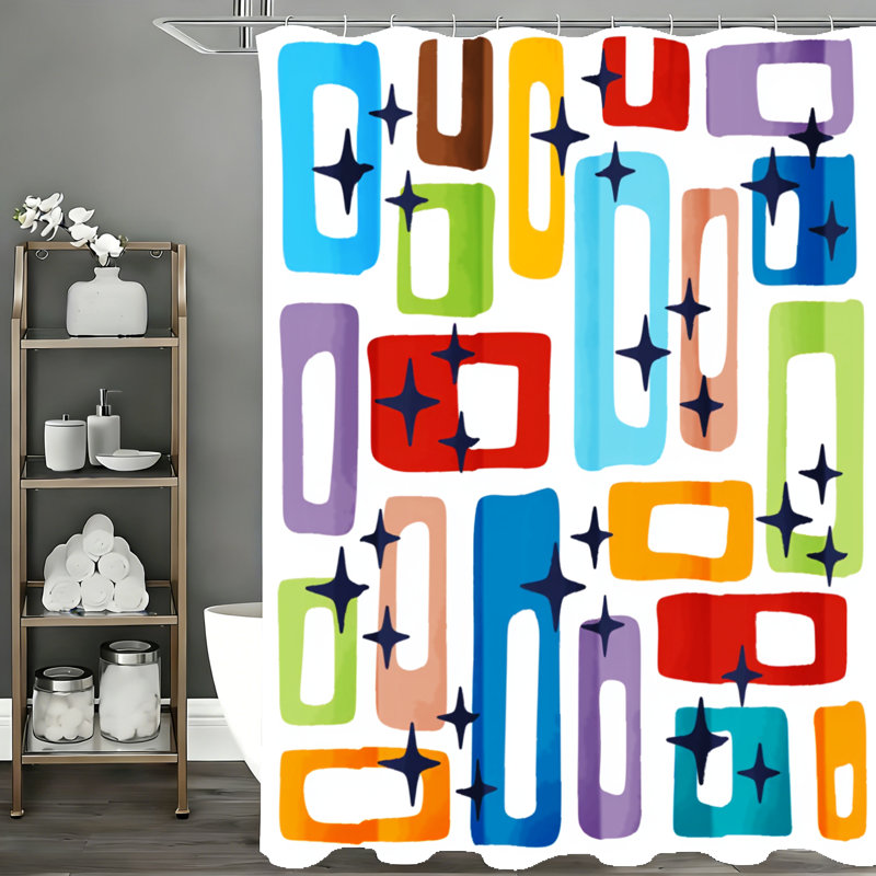 Shower Curtains with Hooks Included