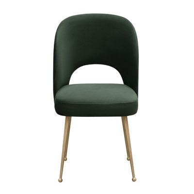 Chaise en velours vert forêt Cheryl