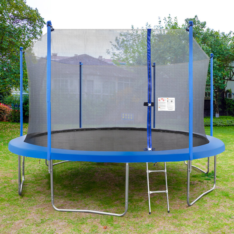FDW Round Backyard Trampoline with Safety Enclosure
