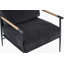 Chaise longue de loisirs en velours noir