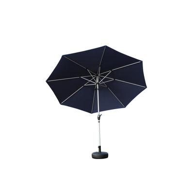 10Ft Patio Umbrella With Alloy Steel Ribs - Protected, Waterproof For Garden, Deck, Backyard, Pool  Navy Blue Outdoor Table , Waterproof, Versatile