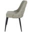 De 2 chaises de salle à manger glamour grises - Coussin, dossier élégant, extérieur à pieds fuselés, style Mid-Century