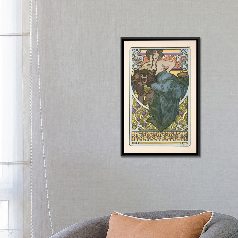 «Plate 47 from documents Decoratifs», impression sur toile, H 26 po x l 18 po x P 1,5 po, Toile encadrée noire, Pas de tapis