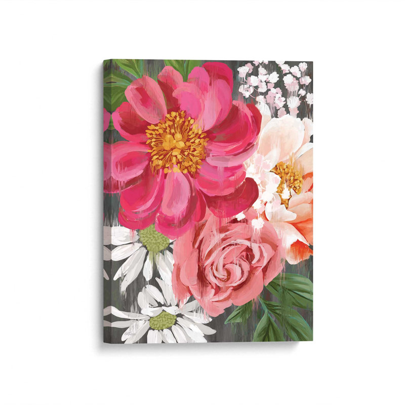 «Top View Bouquet» par Cat Thurman Designs, reproduction d'art, L 30 x H 40, Ne s’applique pas, Toile non encadrée