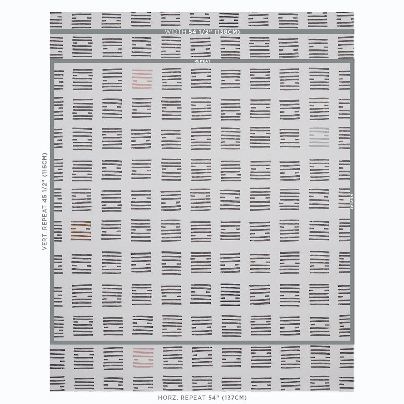 Schumacher x Caroline Z Hurley Tiasquam Wallpaper, Charcoal