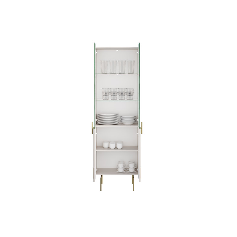 Inniswold Display Cabinet, Cashmere/Gold