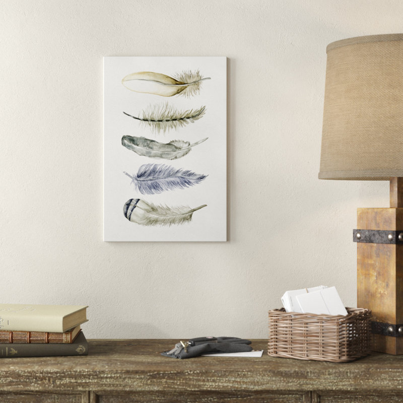 Tribal Feather II - Painting Print, 46cm H x 30cm W, Wrapped Canvas