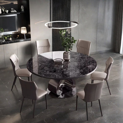 Table et chaise ronde moderne et simple de luxe