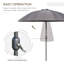 Liberal 250cm Tilt Balcony Parasol