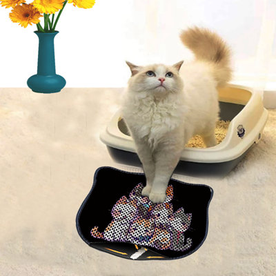 Durable Cat Litter Mat, 15.7 x 19.7 inches | 50% PVC / 50% Polyester, Machine Washable & Vacuum Friendly | Perfect for Easy Cleanup, Non-Slip Design to Keep Your Home Clean & Fresh, Ideal for Pet Owners