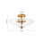 3 - Light Vintage Bowl Glass Shade Semi Flush Mount-546424070