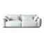 Canapé modulaire en polyester blanc avec coussins