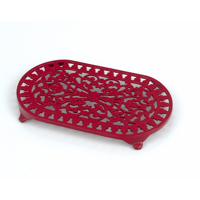 Oval 1 Piece Trivet, Chilli Red