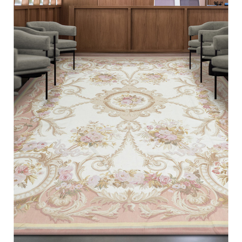 Aubusson Flatweave Wool Oriental Area Rug