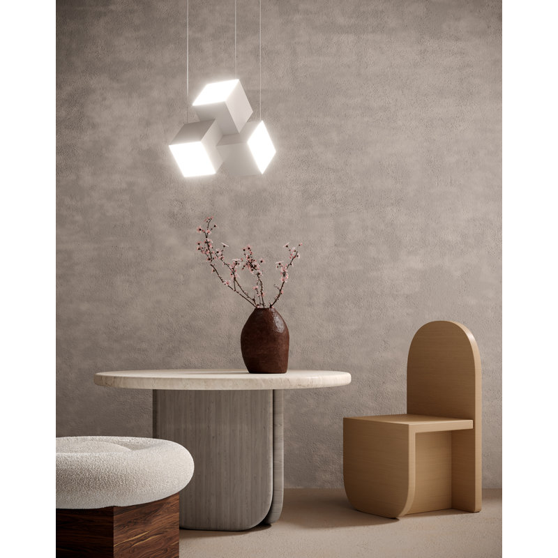 Luminaire suspendu DEL 11 po Tetra, Blanc