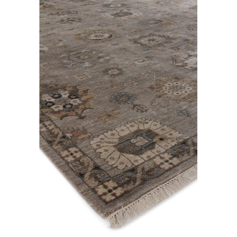 Museum Oriental Area Rug in Pewter, Rectangle 9' x 12'