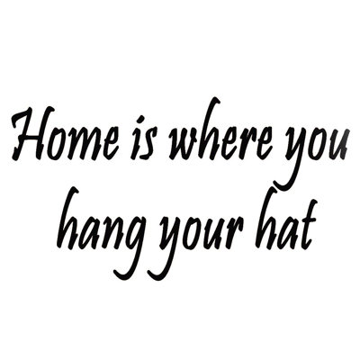 Décalcomanie murale où vous accrochez votre chapeau home is home Dagnall