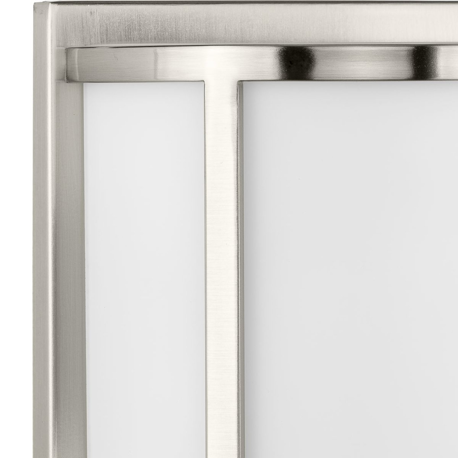 2 Light Glass Dimmable Flush Mounted Sconce, Brushed Nickel