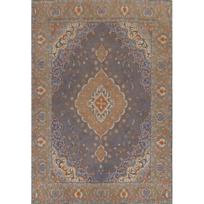 Tapis traditionnel en laine lilas 10 x 13