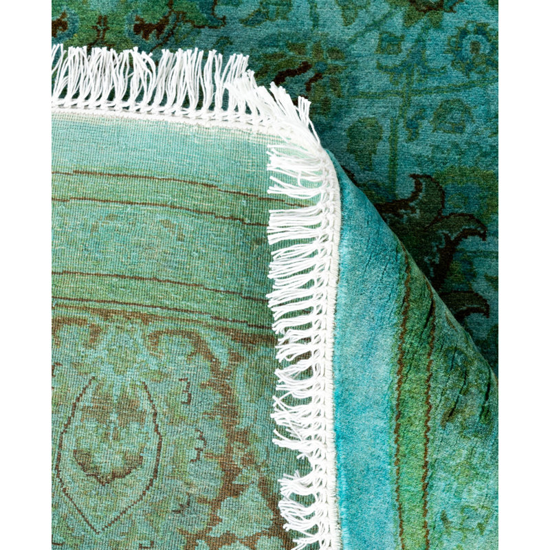 Overdyed One-of-a-Kind 7' 1" X 7' 1" Hand Knotted Area Rug