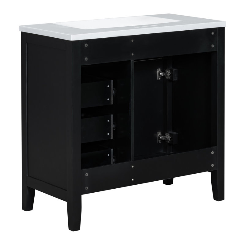 36-inch bathroom vanity, Black