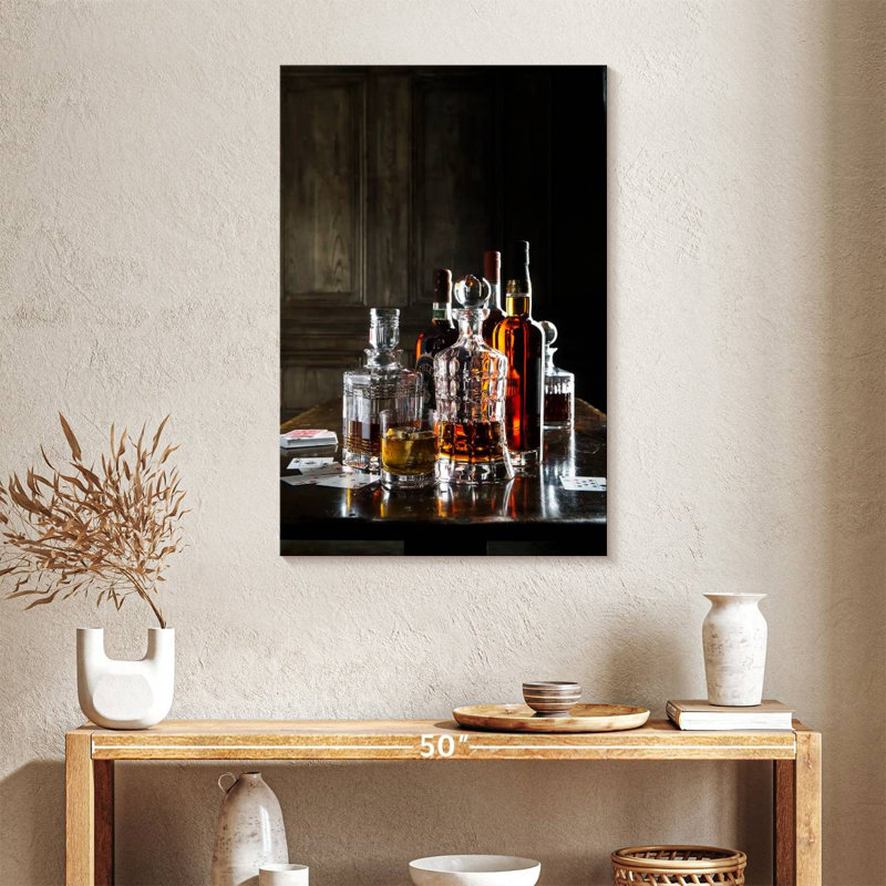 Whiskey Crystal Decanters, 36" H x 24" W