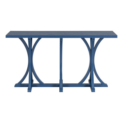 U-Style 59.8'' Wooden Console Table With Oak Veneer Top