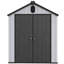 Remise de rangement pour outils 6 * 8Ft avec toit - plastique, installation extérieure