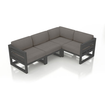 Canapé modulaire d'extérieur avec coussins Sunbrella 94 po Smith