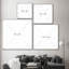 Cadre à assembler requis, formes noires minimalistes, illustrations monochromes, art mural très grand (assemblage requis)-105076144