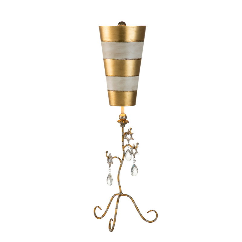 Tivoli 38" Tripod Table Lamp, Gold/Cream