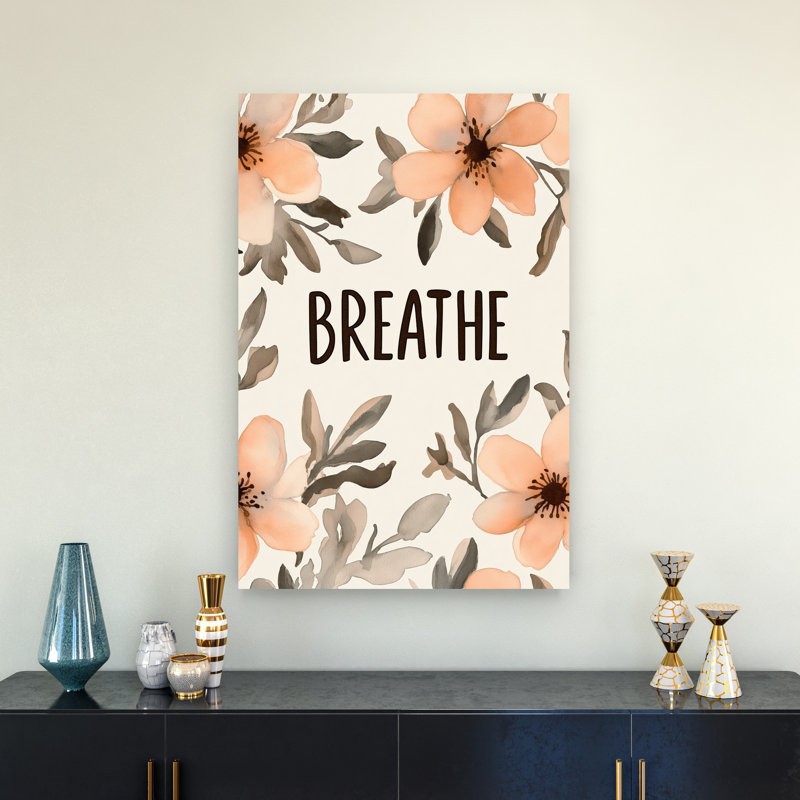 Floral Serenity Minimalist Peaceful Serene Nature Flower Wall Art Print, 91.44cm H x 60.96cm W