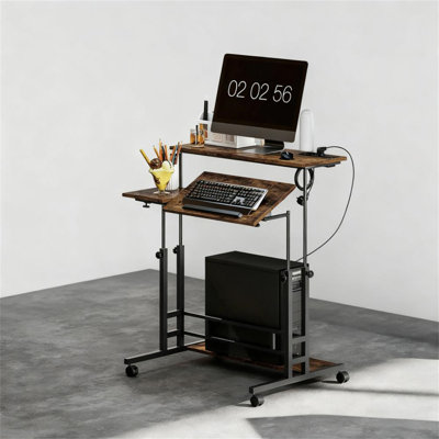 Adjustable Standing Desk Stand Up Desk With Tiltable Tabletop(Not Including Chair)