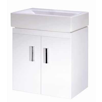 450mm Single Bathroom Vanity with Integrated Ceramic Basin