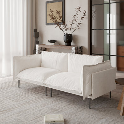 Canapé-lit modulaire en velours de 74,8 po de largeur Aruba, 2 pièces