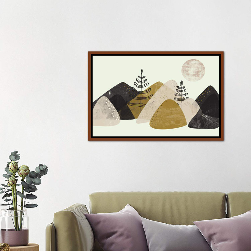 " Mountains " Print, 26" H x 40" W x 1.5" D, Classic Wood Framed Canvas