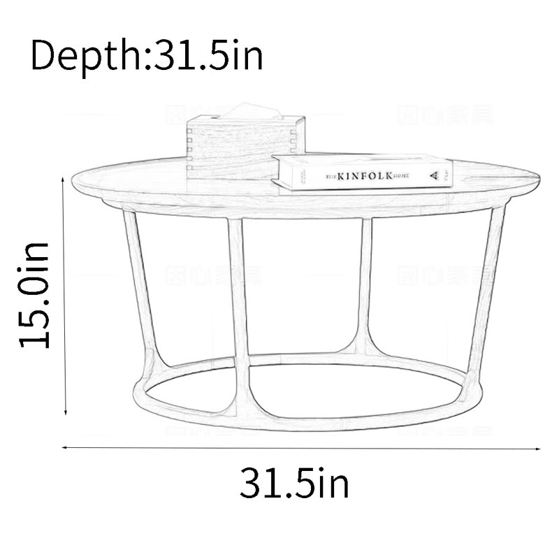 Table basse ronde moderne et simple