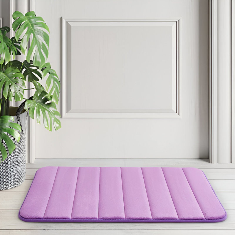 Rectangle Bath Mat, Purple, 60cm, 40cm