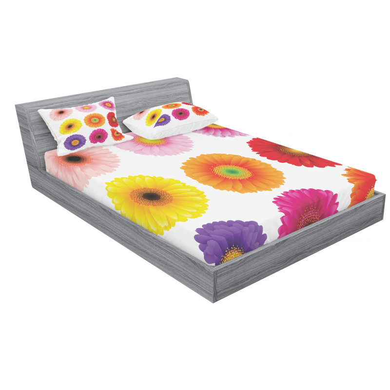 Microfiber Sheet Set, Queen Sheet Set with Fitted Sheet