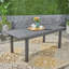 Table de salle à manger d'extérieur extensible en bois d'acacia, gris foncé-1356355244