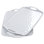 Ensemble de 2 plateaux de service avec grand plateau rectangulaire en mélamine blanc pur (19 po x 12 po)