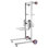 Matériau empileur de treuil à levage manuel, chariot à palettes d'une capacité de 551 lb, empileur manuel à treuil d'une hauteur de levage maximale de 70 po, empileur manuel multifonctionnel avec roues et fourche réglable