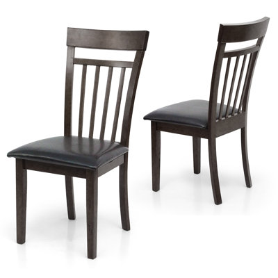 Set Of 2 Classic Style Solid Wood Warm Dining Chairs, Kitchen Chairs, Armless Side Chairs, Modern Side Chairs