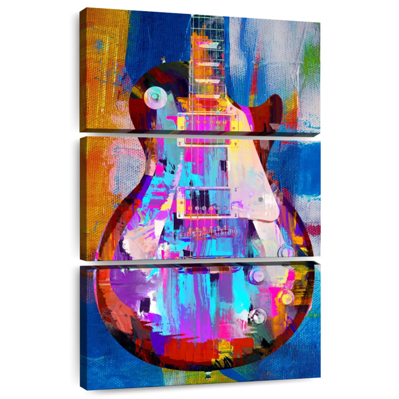 Abarca peint Les Paul, H 57 po x l 36 po