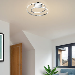 Alston Double Ring Built-in, Integrated LED, Modern Ceiling Flush Light - 46x46x11.5cm, 2-step dimming, 3,000K Neutral white